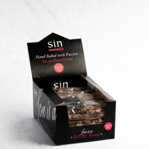 Sin Rocky Road display box - a gluten free favourite