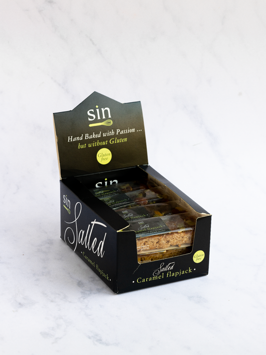 Sin Salted Caramel Flapjack display box